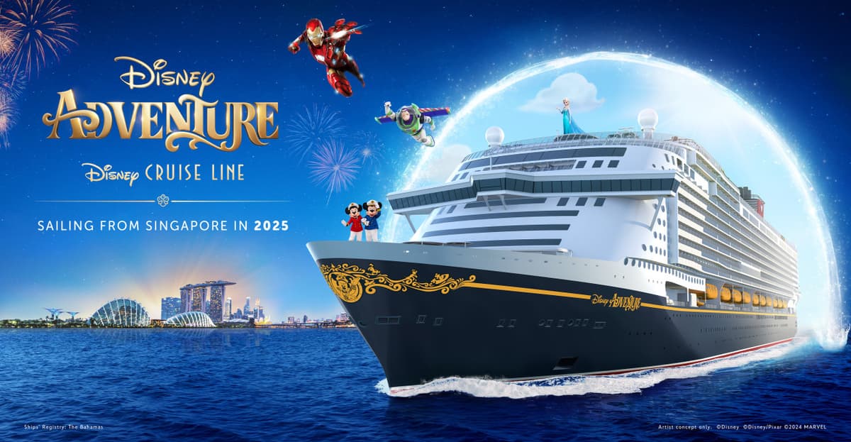 Disney Cruise Line: 3-Night Disney Adventure Cruise from Singapore