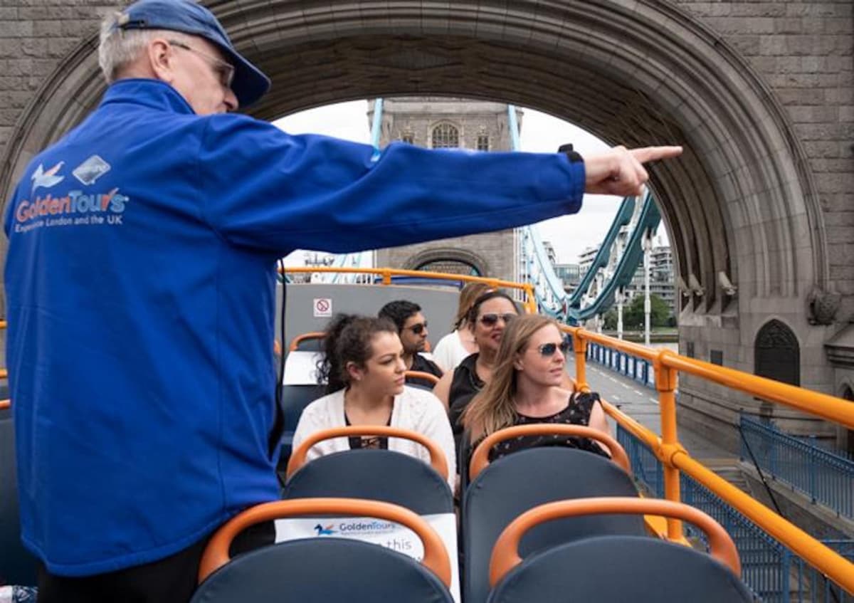 London Open Top Bus Tour with English-speaking Guide