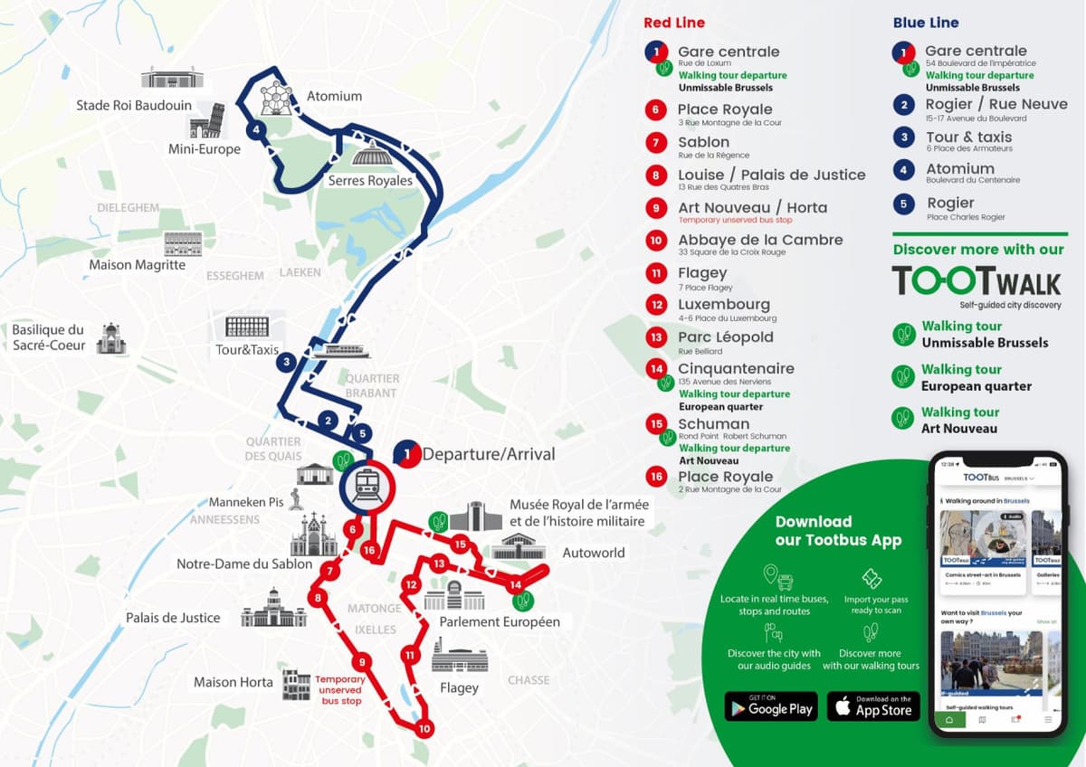 Tootbus Brussels Hop-on Hop-off Bus Tour