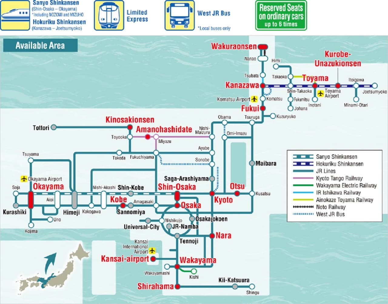 JR Kansai Hokuriku Area Pass