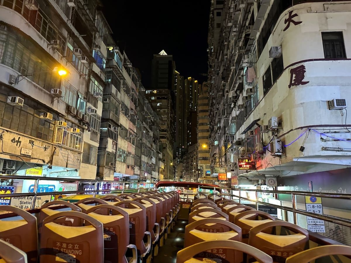 Hong Kong Open Top Bus Night Tour