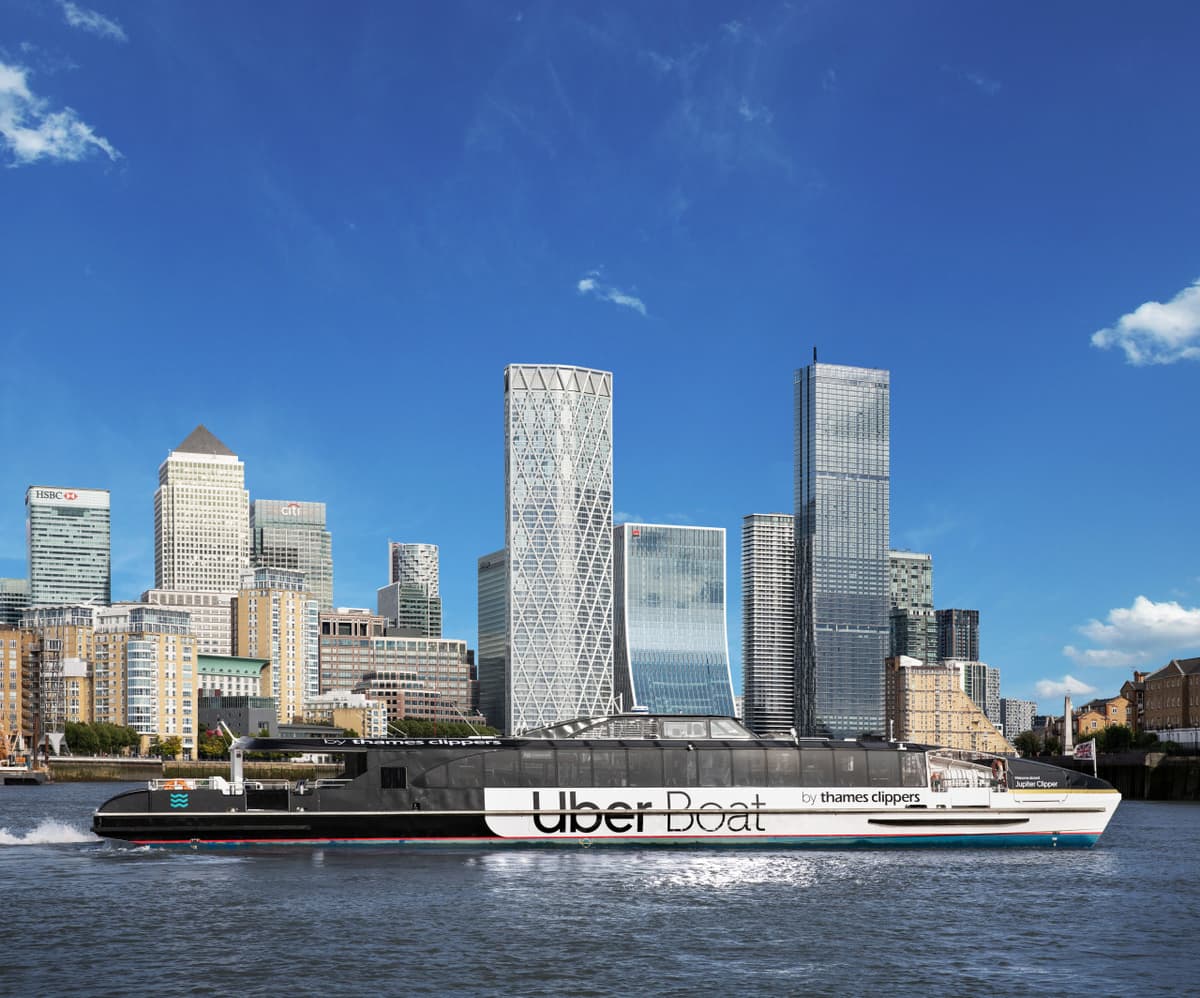 River Thames Uber Boat Transfer by Thames Clippers