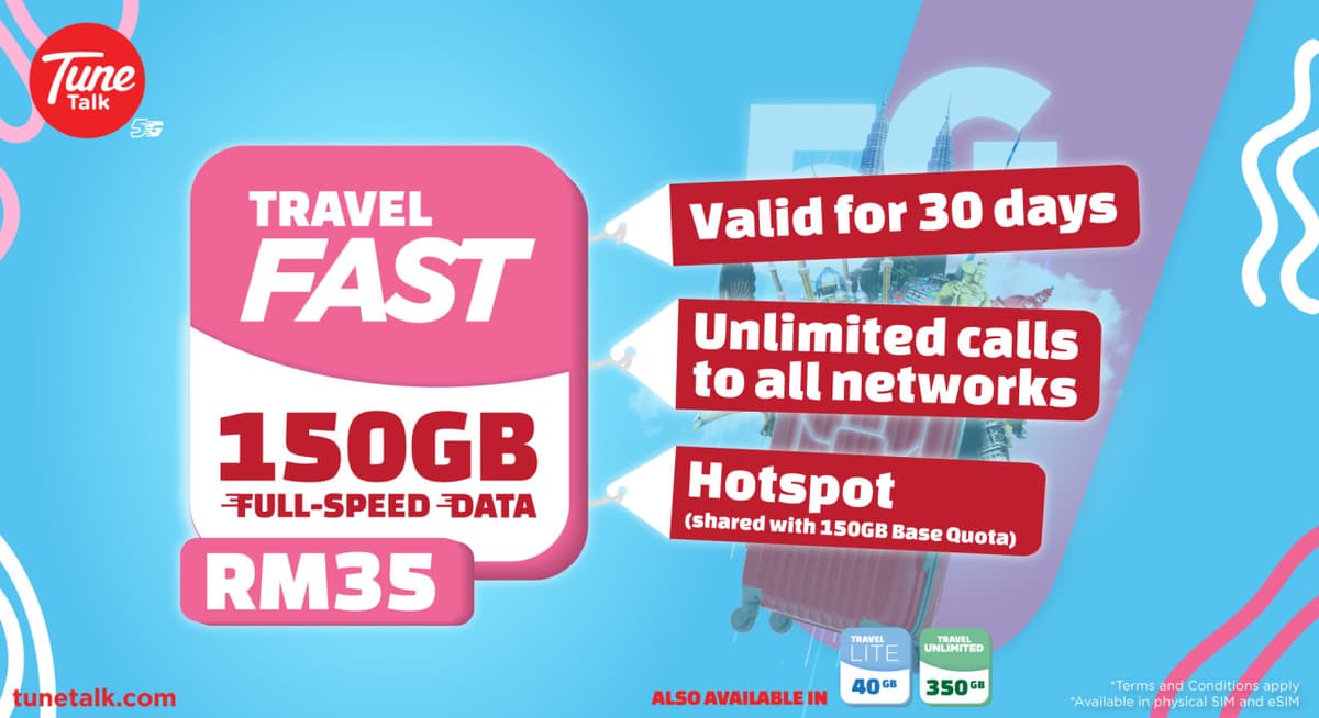 Malaysia 5G SIM Card (Kuala Lumpur International Airport Terminal 1 Pickup)