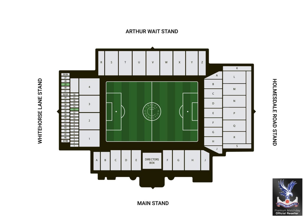 Crystal Palace FC Premier League Football Match Ticket at Selhurst Park Stadium