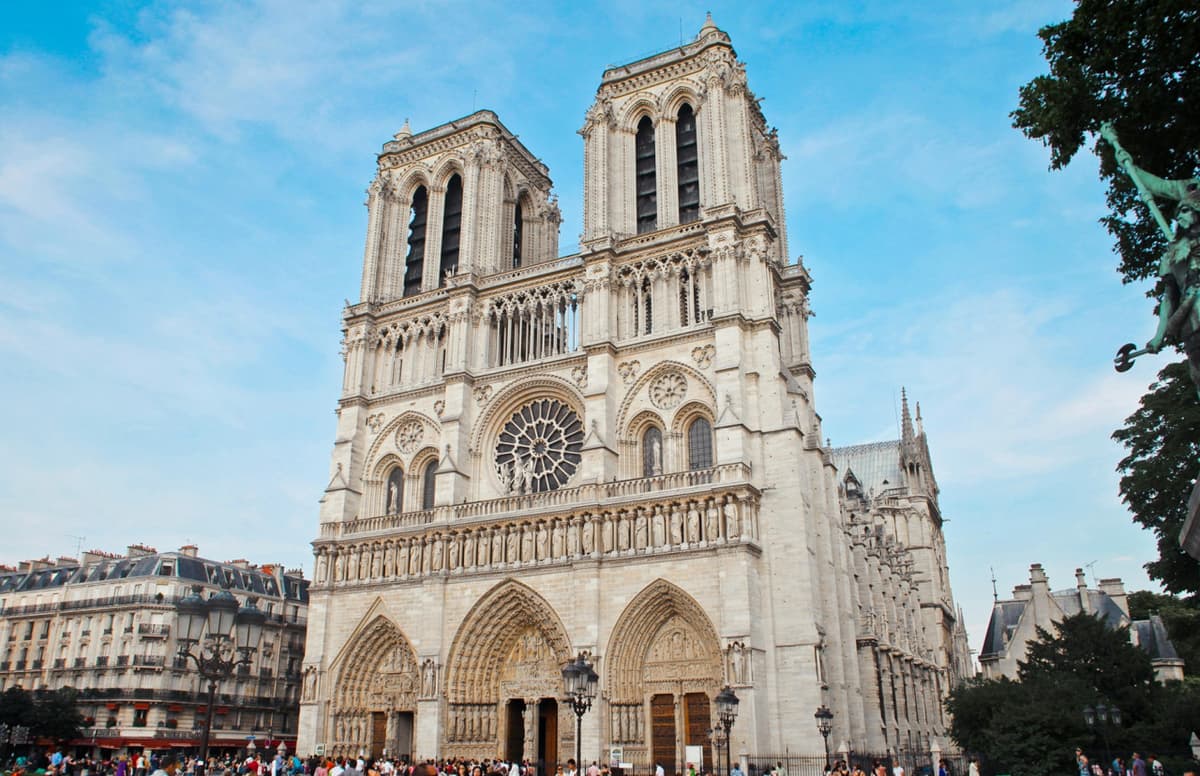 Notre Dame Exterior Tour with English- or Spanish-Speaking Guide & Cathedral Entry