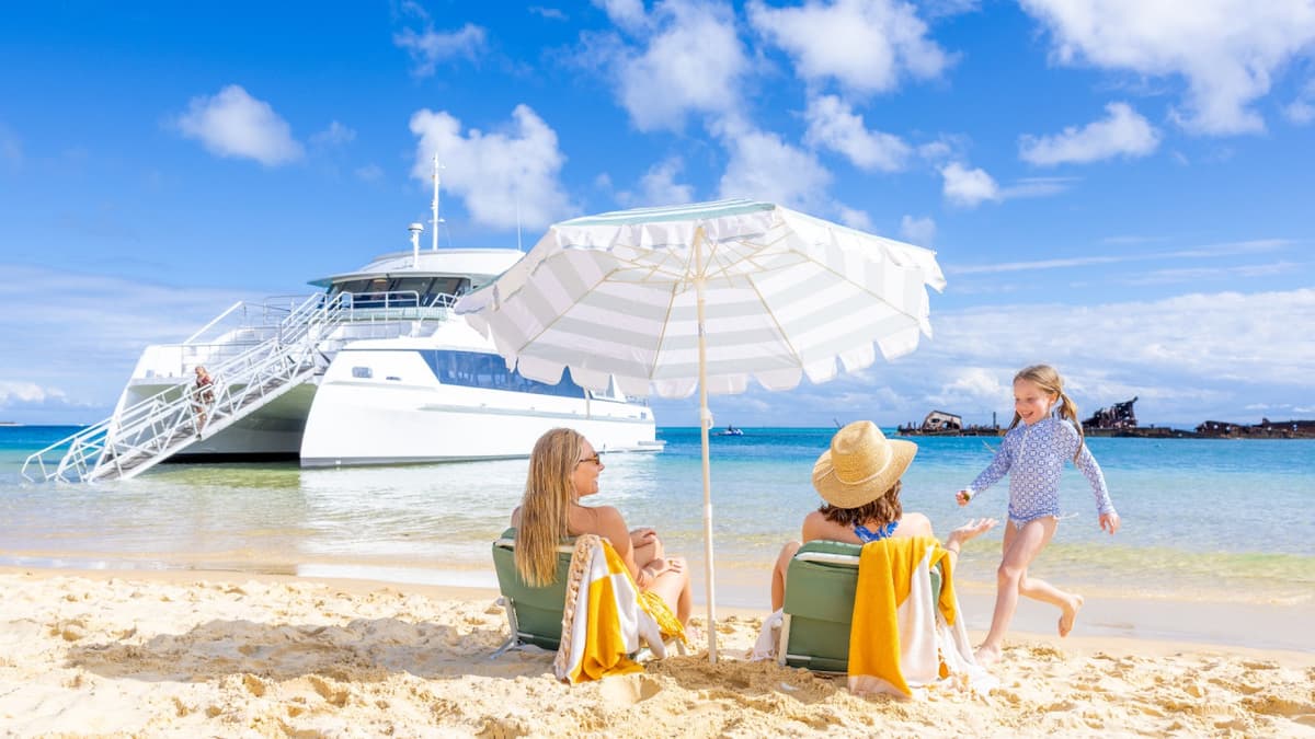 Tangalooma Wrecks & Dolphin Cruise Optional Round transfer from Brisbane City and Gold Coast