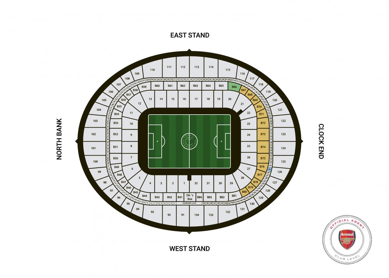 Arsenal FC Premier League Football Match Ticket at Emirates Stadium