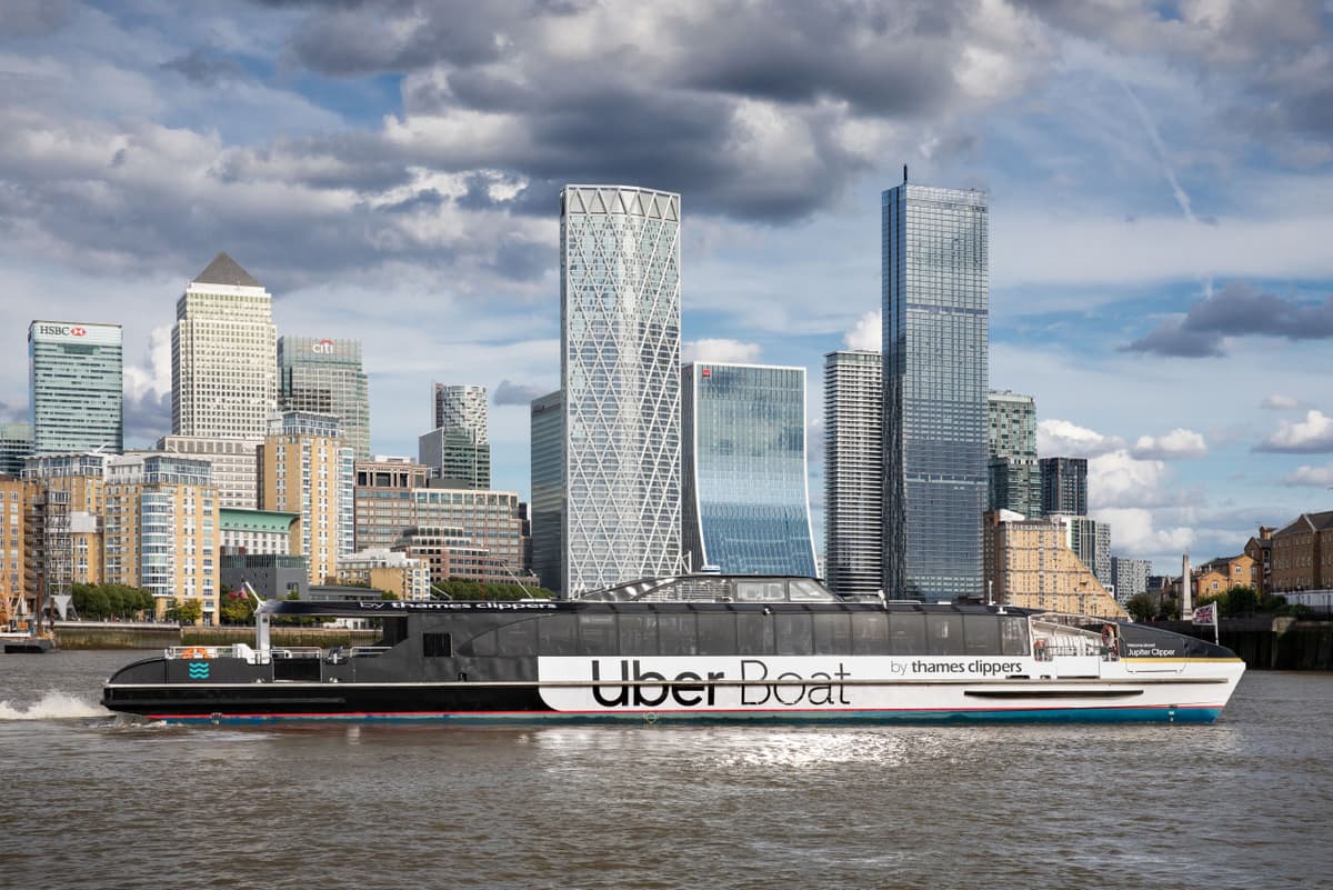 River Thames Uber Boat Transfer by Thames Clippers