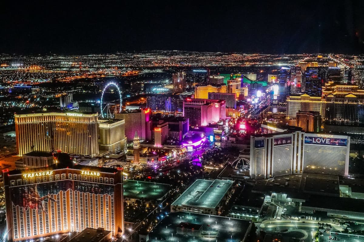 Las Vegas Strip Helicopter Night Flight
