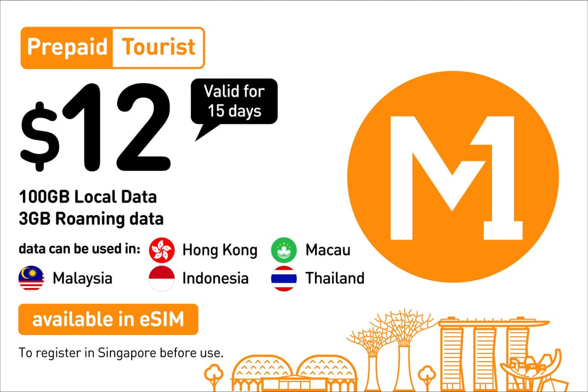 COMBO: Singapore M1 5G SIM Card + EZ-Link Card (Changi Airport Pickup)