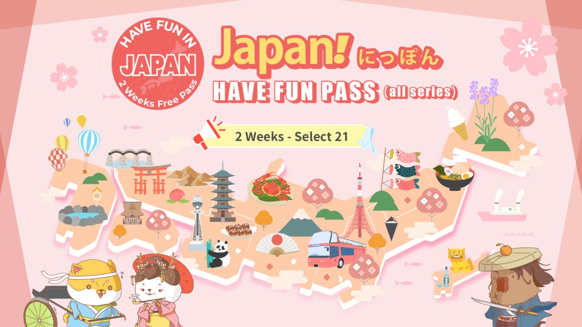 Have Fun in Japan Pass - 2 Weeks Free Pass