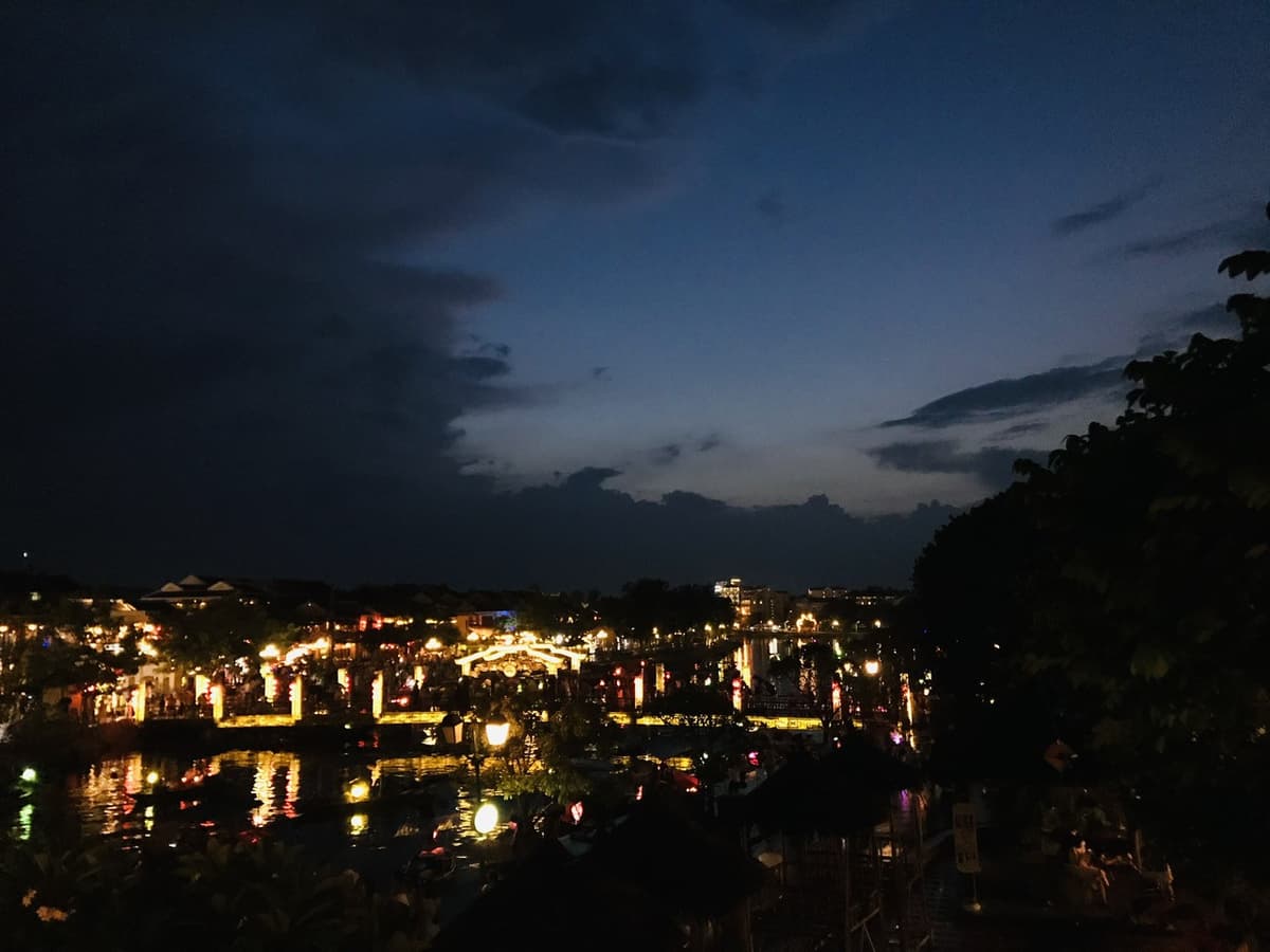Hoai River Evening Boat Ride with Lantern Experience