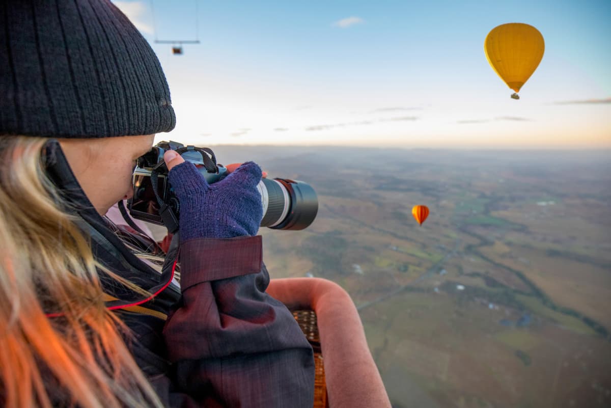 Sunrise Hot Air Balloon Flight over Brisbane with Vineyard Breakfast