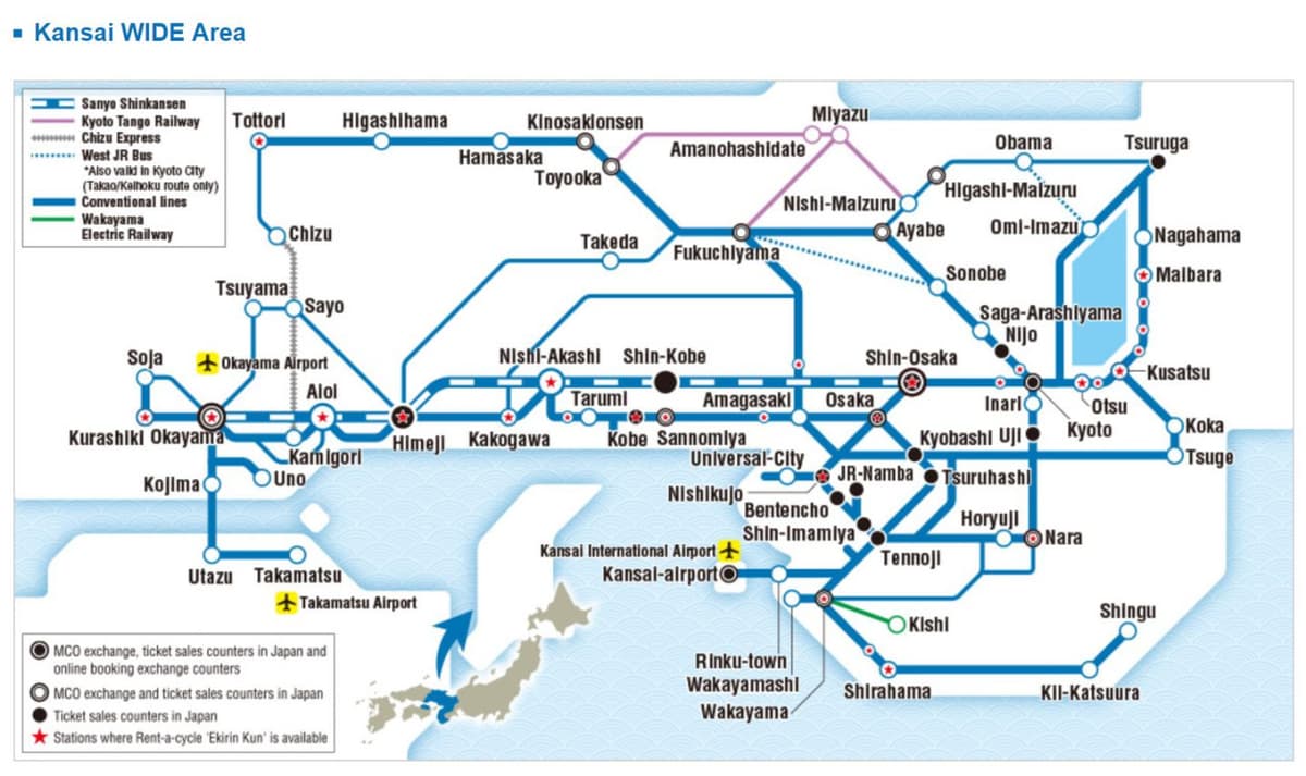 JR Kansai WIDE Area Pass