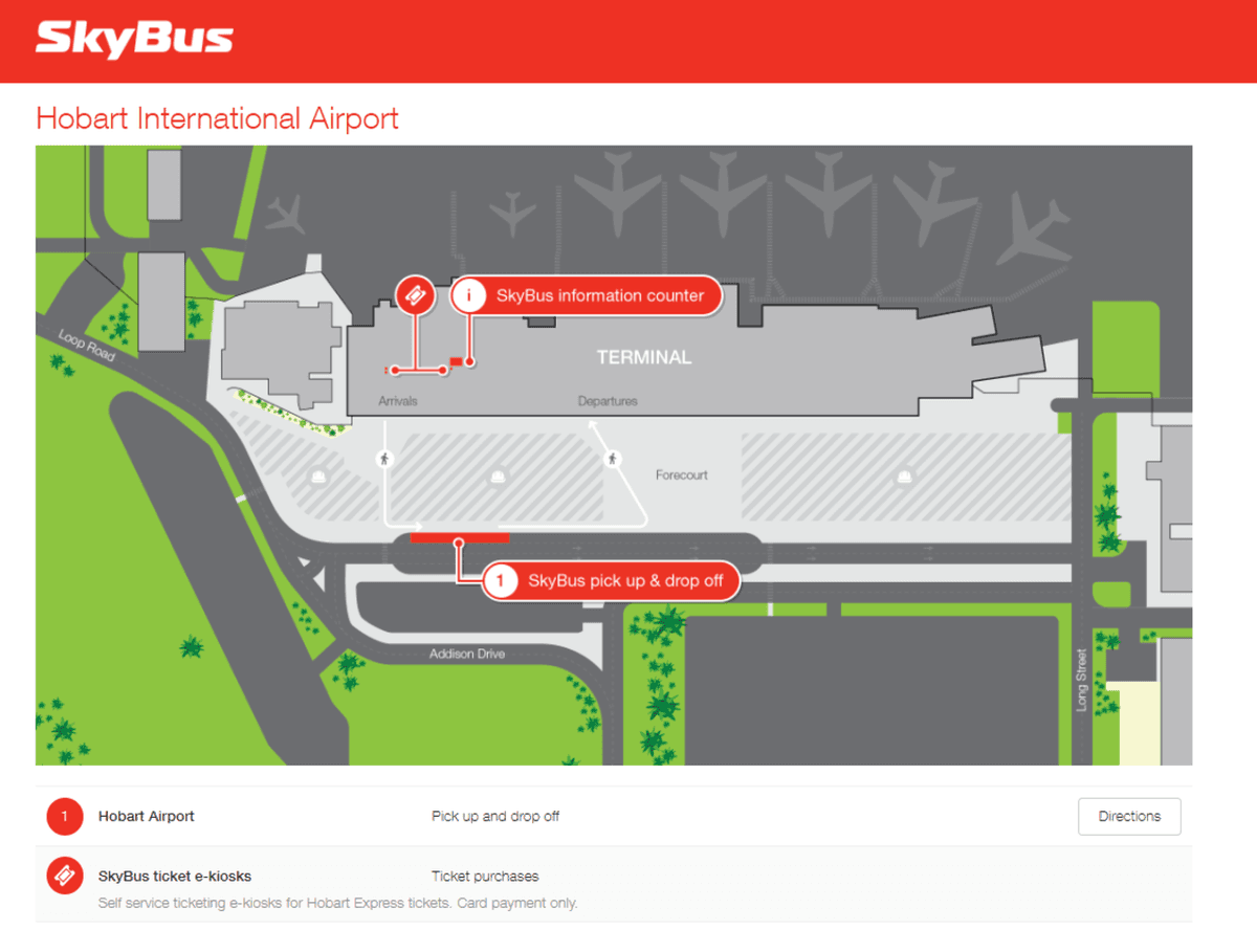 SkyBus Hobart City Express Airport Transfer