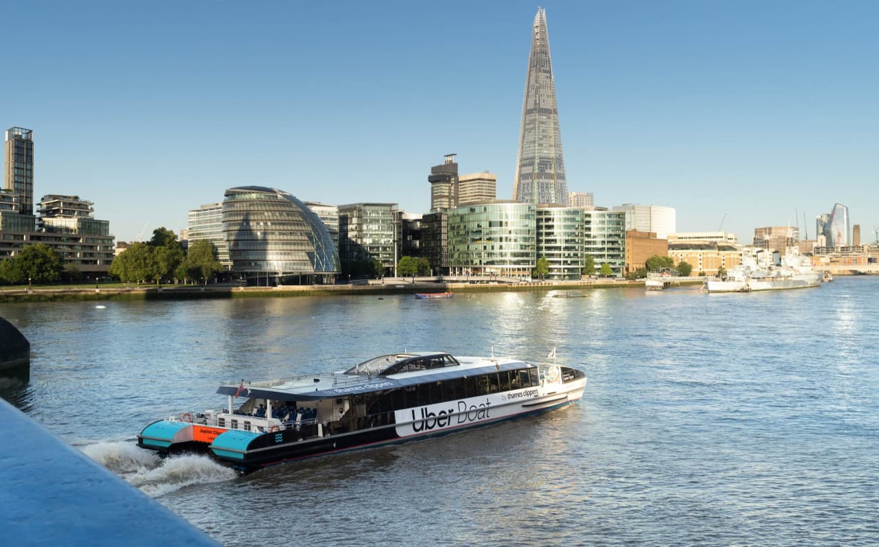 River Thames Sightseeing Hop-on Hop-off Boat Unlimited Pass by Uber Boat Thames Clippers