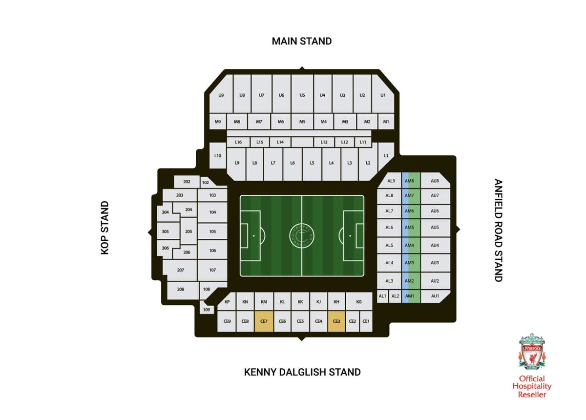 Liverpool FC Premier League Football Match Ticket at Anfield Stadium